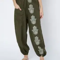 9rasa Women Embroidered High Rise Pants-picture-10