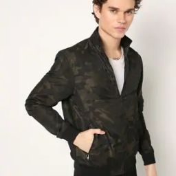 Camouflage Print Jacket with Zip Pockets-picture-27