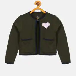 Girls Applique Front-Open Shrug-15