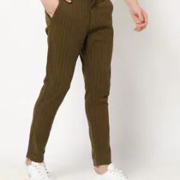 Striped Slim Fit Flat-Front Chinos-picture-44