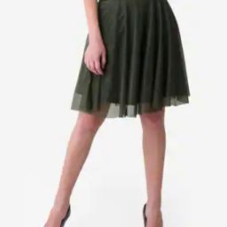 Knee Length Flared Skirt-15