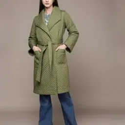 Quilted Trench Coat With Belt-picture-11