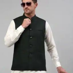 Men Nehru Jacket with Welt Pockets-26
