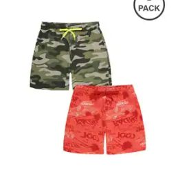 Boys Pack of 2 Camouflage Flat-Front Shorts-picture-47