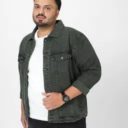 Denim Jacket with Flap Pockets-image-61