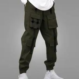 Men Cargo Joggers with Flap Pockets -image-36