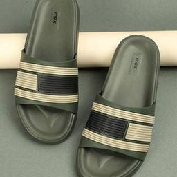 Men Colourblock Slip-On Slides-1