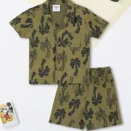 Boys Tropical Print Shorts & T-Shirt Set-13