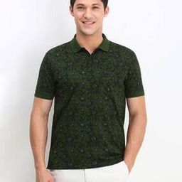 Men Micro Print Regular Fit Polo T-Shirt with Collar Neck-image-19