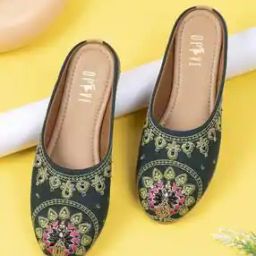 Women Juttis with Canvas upper-image-24