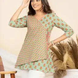 Block Print V-Neck Tunic-image-24