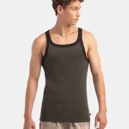 Cotton Sqeare Neck Sleeveless Vest-image-2