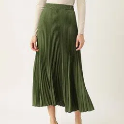 Solid Flared Skirt-image-71