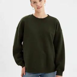 Women Oversized Fit Round-Neck Sweatshirt-picture-42