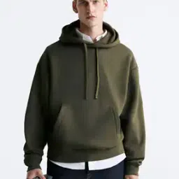 Men Oversized Fit Hoodie with Kangaroo Pockets-image-78