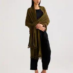 Women Geometric Knitted Cotton Stole-picture-35