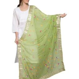 Floral Hand Painted Jabama Georgette Dupatta-picture-22