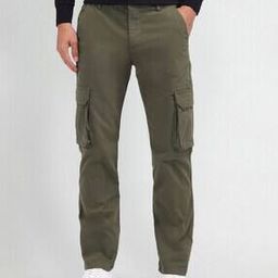Men Straight Fit Flat-Front Cargo Pants-image-19