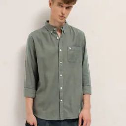 Cotton Button-Down Slim Fit Shirt-image-27