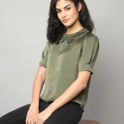 Top with Embellished Collar-image-7