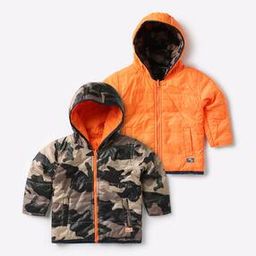 Camouflage Print Reversible Jacket with Slip Pockets-51
