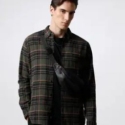 Checked Shirt with Patch Pocket-image-80