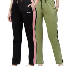 Women Pack of 2 Colourblock Fitted Trackpants with Insert Pockets-picture-6