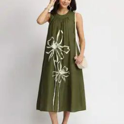 Women Floral Print A-Line Dress-image-54