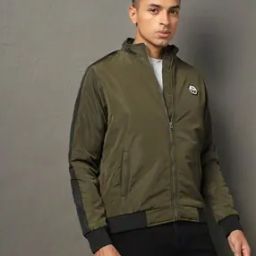 Men Regular Fit Bomber Jacket-52