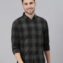 Checked Slim Fit Shacket-image-28