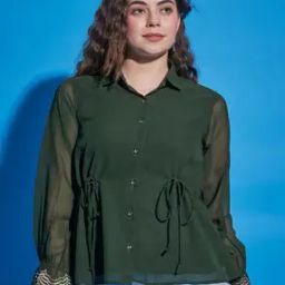 Women Regular Fit Spread-Collar Top-picture-35
