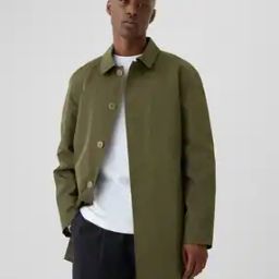 Men Relaxed Fit Long Overcoat with Insert Pockets-picture-41