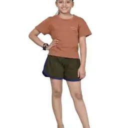 Girls High-Rise Regular Fit Flat-Front Shorts-image-4