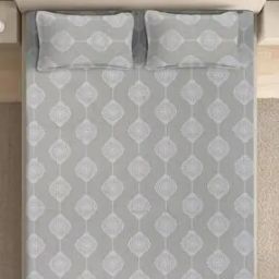  Cotton Super King Size Double Bedsheet with 2 Pillow Covers-picture-40