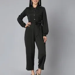 style quotient Jumpsuit with Waist Belt & Extended Sleeves-picture-21