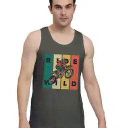Men Typographic Print Sleeveless Vest-image-84