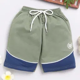 game begins Boys Colourblock Regular Fit Shorts with Placement Print image 1