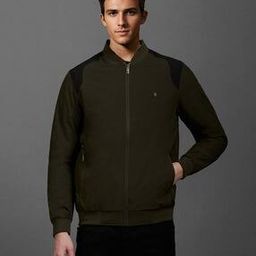 Men Regular Fit Zip-Front Bomber Jacket-image-32