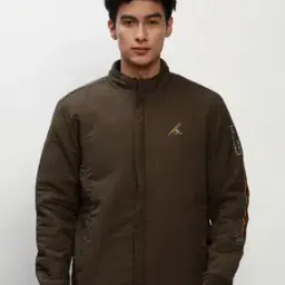 Zip-Front Bomber Jacket with Insert Pockets-image-2