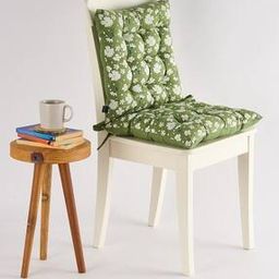 Set of 2 Floral Print Chair Pads 16" x 16"-11
