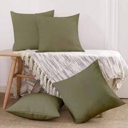 Set of 5 Microfiber Square-Shaped Cushion Covers-5