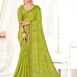 Bandhani Print Chiffon Saree-picture-48