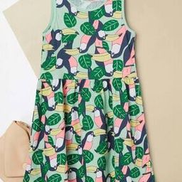 Girls A-Line Round Neck Dress-image-42