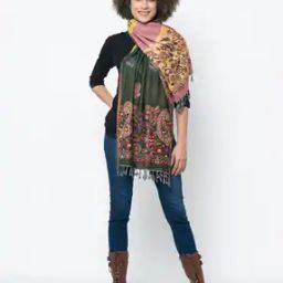 Floral Print Stole with Tassels-picture-49