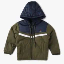 Boys Colourblock Regular Fit Zip-Front Hoodie-image-28