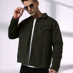 Men Corduroy Regular Fit Trucker Jacket-picture-25