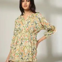 Women Chevron Print Regular Fit Top-image-12