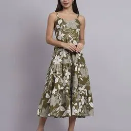 dhakre fashion Women Floral Fit and Flare Dress-picture-16