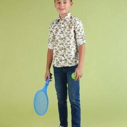 Boys Printed Regular Fit Cotton Shirt-picture-29