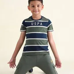 u.s. polo assn. Boys Striped Regular Fit Crew-Neck T-Shirt-picture-33
